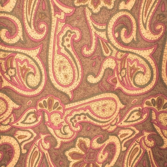 Vintage Studio Works Paisley Moleskin Midi Skirt Large Brown Boho Western Autumn - Picture 7 of 15